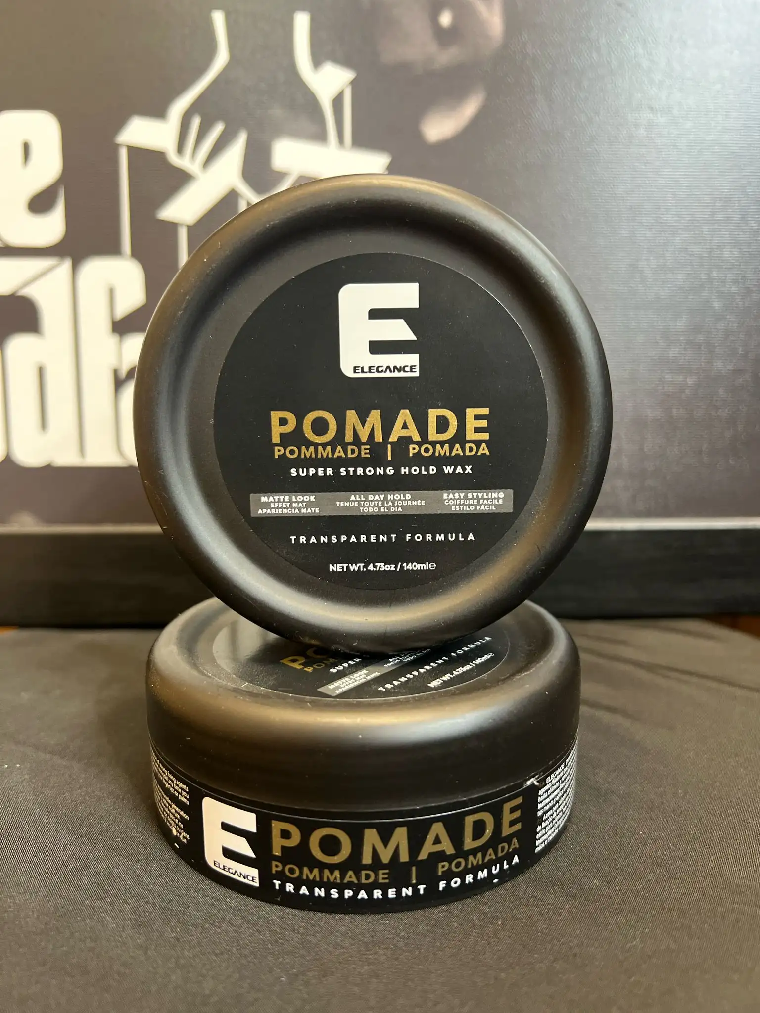 Pommade Elegance, fixation forte, pommade transparente, El Padrino Barbershop